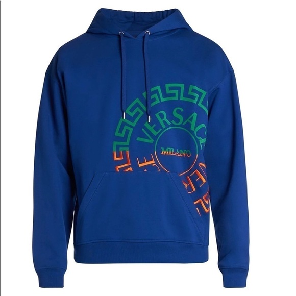 Versace Asymmetric Split Logo Hoodie - Picture 7 of 12